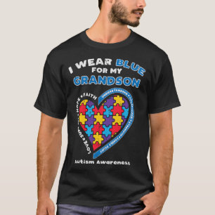 Camiseta Quebra-cabeça I Visto Vovô Azul Grande Consciência