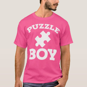 Camiseta Quebra-cabeça Jigsaw Puzzle Engraçado Menino