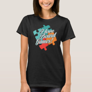 Camiseta Quebra-cabeça Jigsee I Love Conselho Games