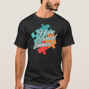 Camiseta Quebra-cabeça Jigsee I Love Conselho Games