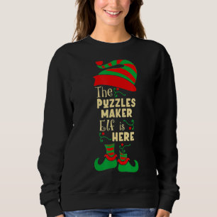 Camiseta Quebra-cabeça Maker Elf Cristo da família de Natal