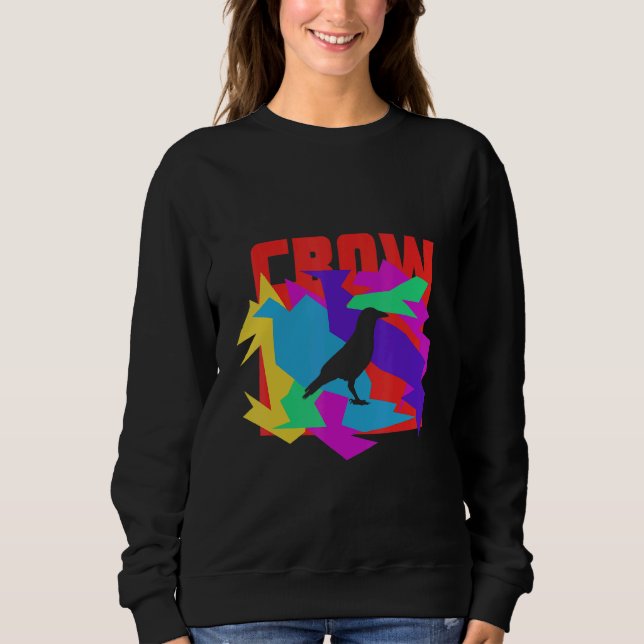 Camiseta Quebra-cabeça Mosaico Animal Corvo (Frente)