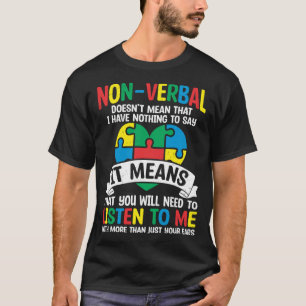 Camiseta Quebra-cabeça Parte Suporta Autismo Autismo Não Ve