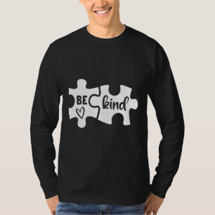 Camiseta Quebra-cabeça Piece Seja Gentil Autismo Combatendo