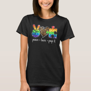 Camiseta Quebra-Cabeça Pop It Paz Amor Conscientização do A