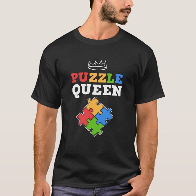 Camiseta Quebra-cabeça Queen Jigsee Quebra-cabeça (Frente)