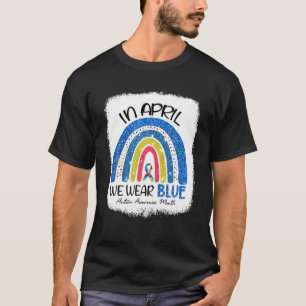 Camiseta Quebra-cabeça Rainbow Em Abril Vestimos Autismo Az