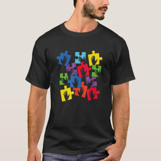 Camiseta Quebra-cabeça, Seja gentil com o Autismo Atenção a