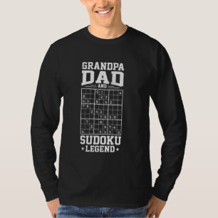 Camiseta Quebra-cabeça Sudoku Para O Avô Sudoku