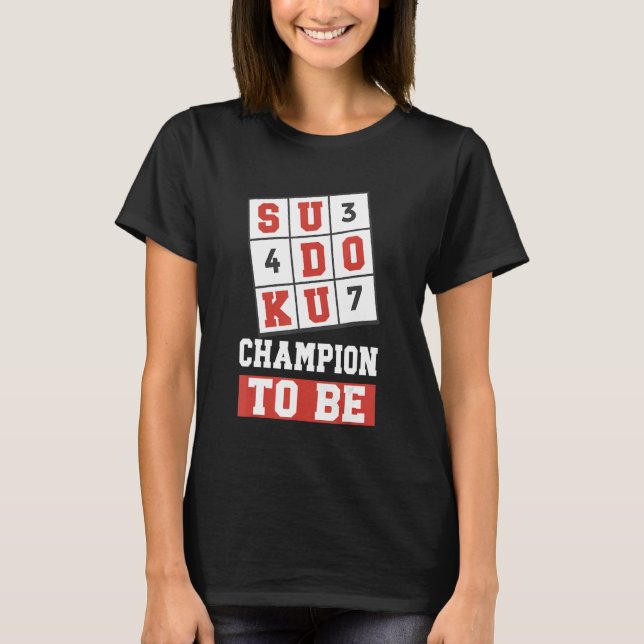 Camiseta Quebra-cabeça Sudoku Sudoku  Resolvendo Sudoku Gra (Frente)