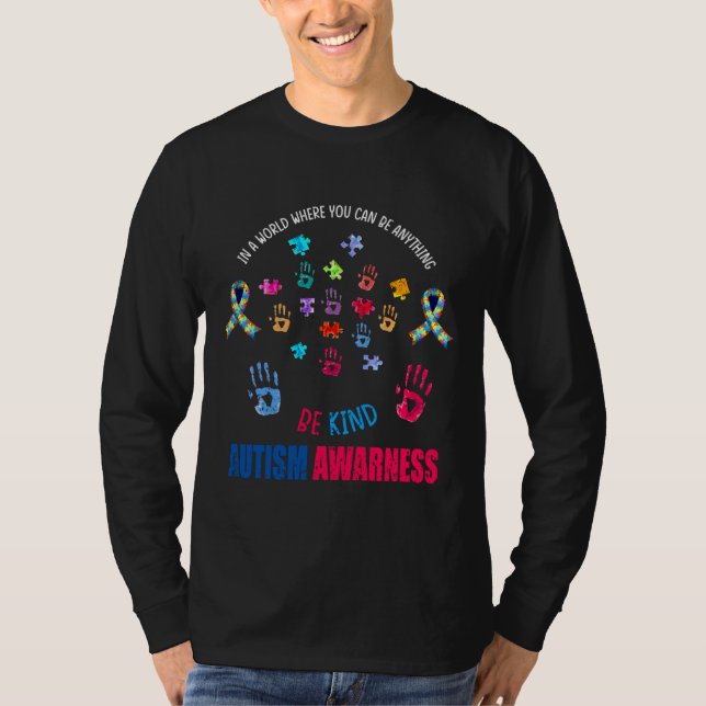 Camiseta Quebra-cabeça Sunflower Seja gentil com consciênci (Frente)