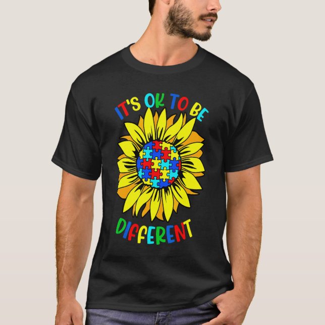 Camiseta Quebra-cabeça Sunflower Seja gentil com consciênci (Frente)