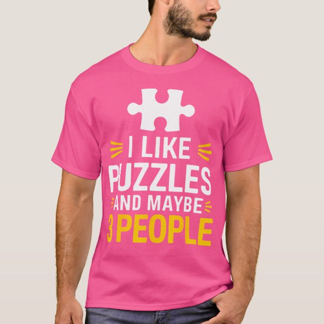 Camiseta Quebra-cabeças Engraçados Puzzler (Frente)