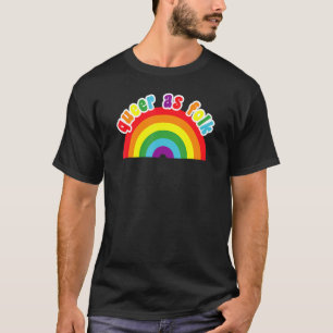 Camiseta Quebra Como Cores do Orgulho do Arco-Íris Cuto Fol