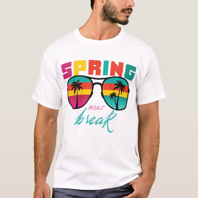 Camiseta Quebra da primavera de 2025 Óculos de sol retrorre (Frente)