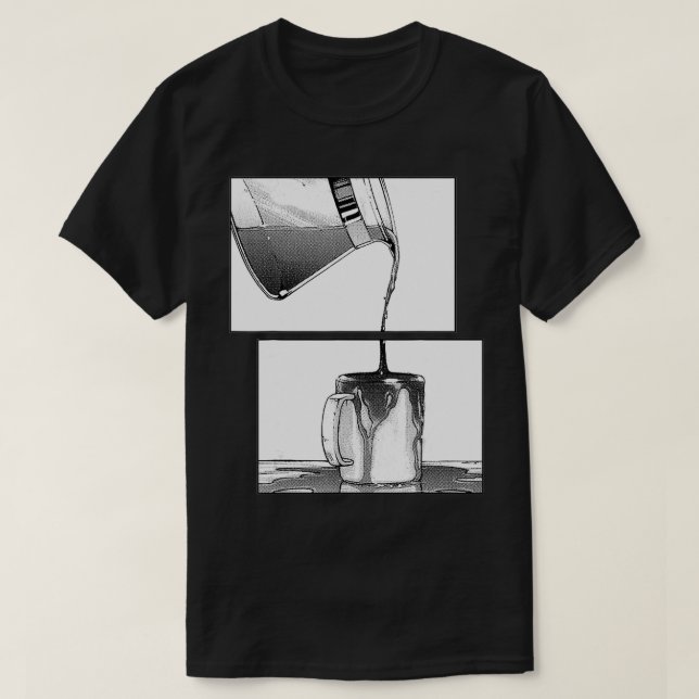 Camiseta Quebra de café do manga (Frente do Design)