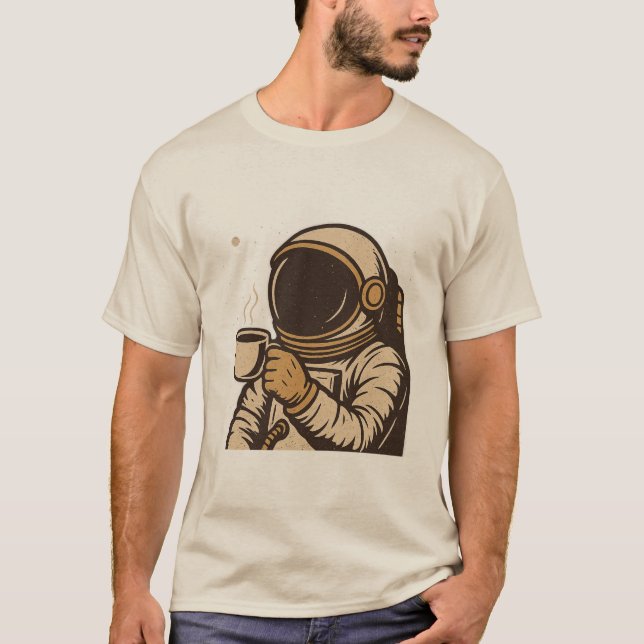 Camiseta Quebra de café no espaço (Frente)
