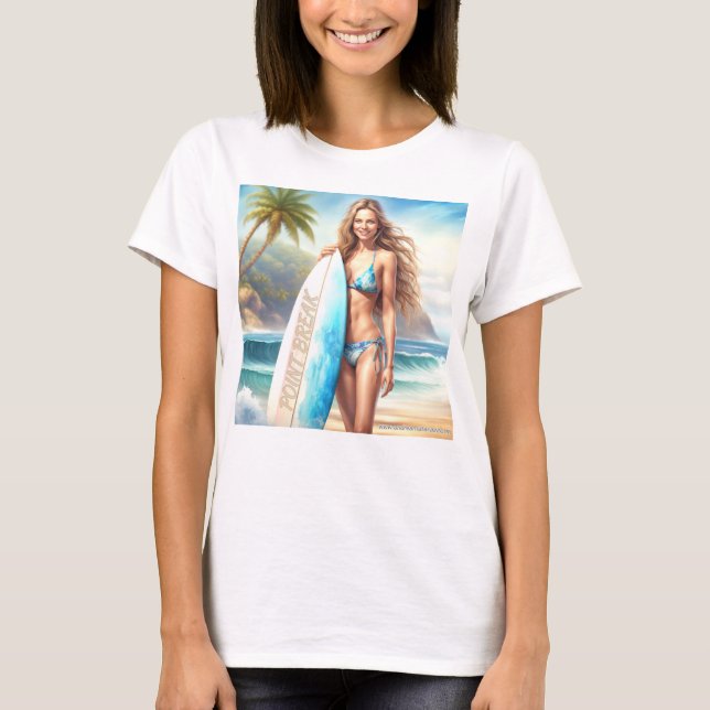 Camiseta Quebra de Ponto de Ação de Rapariga (Frente)