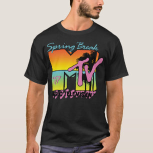 Camiseta Quebra de primavera do Logotipo Clássico da MTV 87