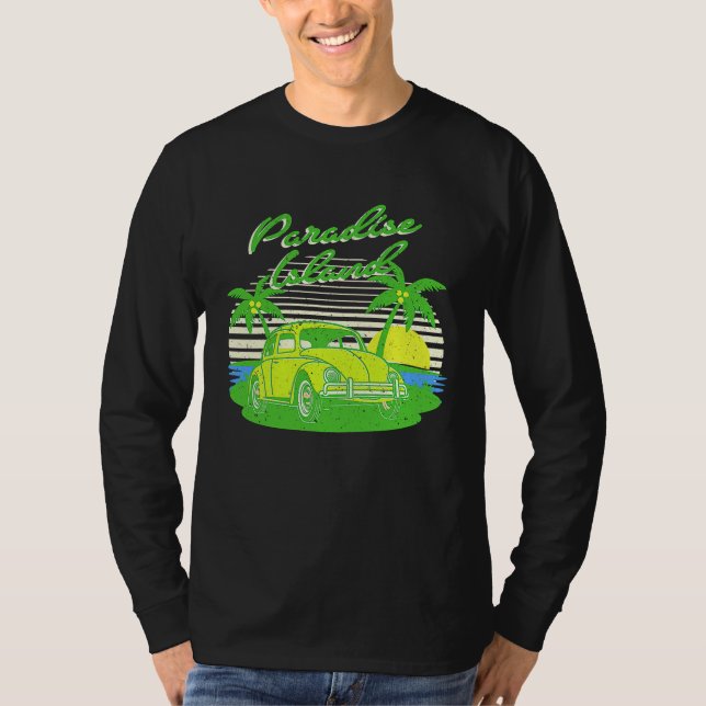 Camiseta Quebra de primavera na Ilha do Paraíso Retro (Frente)