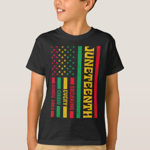 Camiseta Quebrando Cada Cadeia 1865 American Flag Africa
