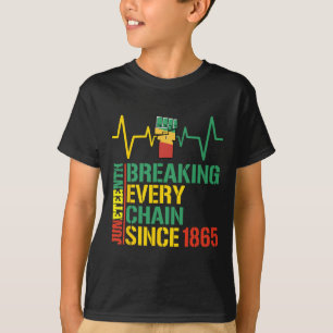 Camiseta Quebrando Cada Cadeia Desde 1865 História Negra 3