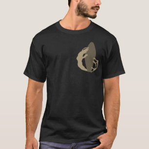 Camiseta Quebrando Gráfico de Longo Bordo de Onda. Visão de