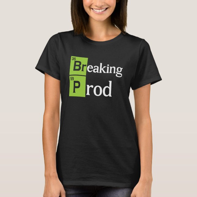 Camiseta Quebrando Produção Divertido Dev Ops (Frente)