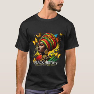 Camiseta Quebrando Todas As Correntes Negra História Mês Mu