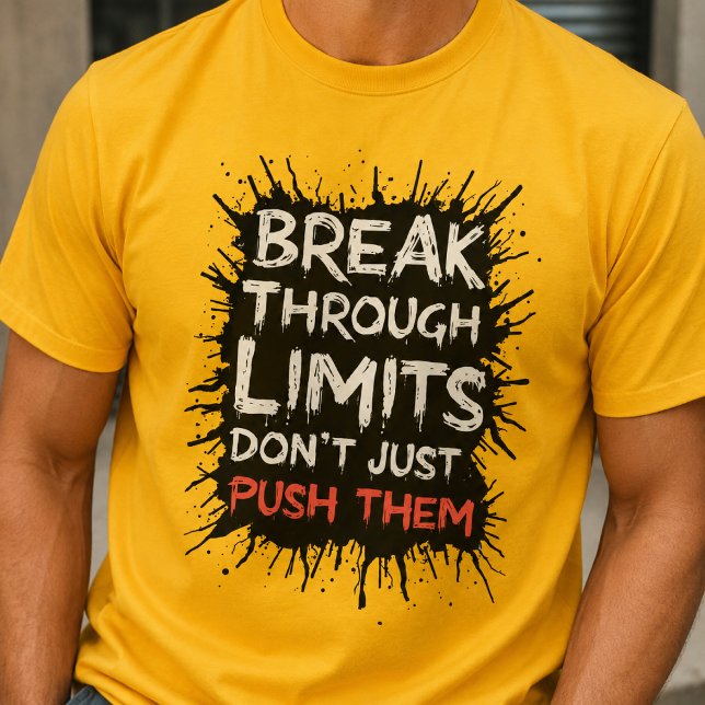 Camiseta Quebre Limites - Tipografia Inspiradora (Criador carregado)