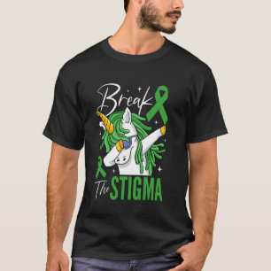 Camiseta Quebre O Estigma Saúde Mental Unicórnio Dabbing Ve