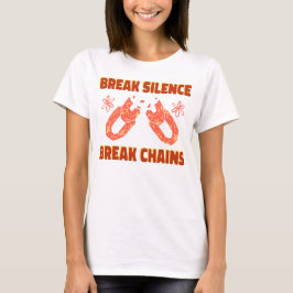 Camiseta Quebre o Silêncio Quebre as Correntes Saúde Mental