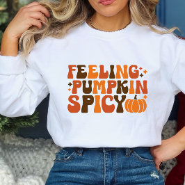 Camiseta Queda Ação de Graças Sentir Pumpkin Espicado Engra