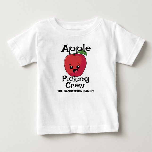 Camiseta Queda Autumn Correspondente à Família Apple Pictin (Frente)