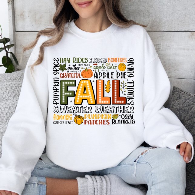 Camiseta Queda Autumn Pumpkin Spice Cozy Sweet (Criador carregado)