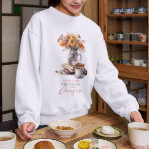 Camiseta Queda com dias chuvosos, livros e café, outono