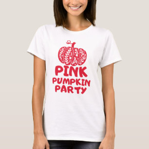 Camiseta Queda de abóbora rosa