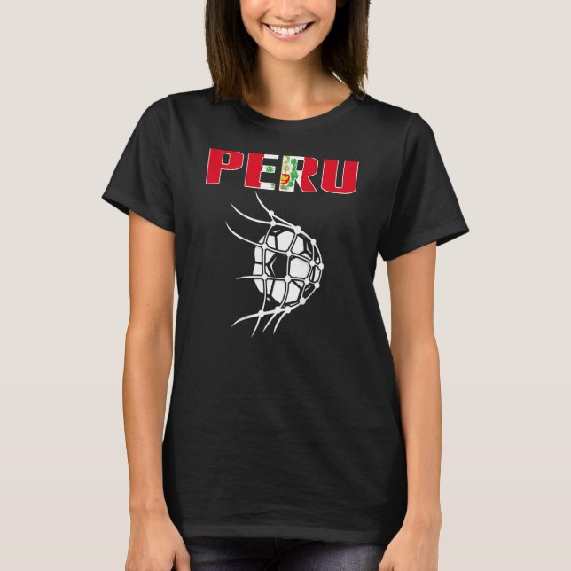 Camiseta Queda de futebol no Peru em apoio à meta (Frente)