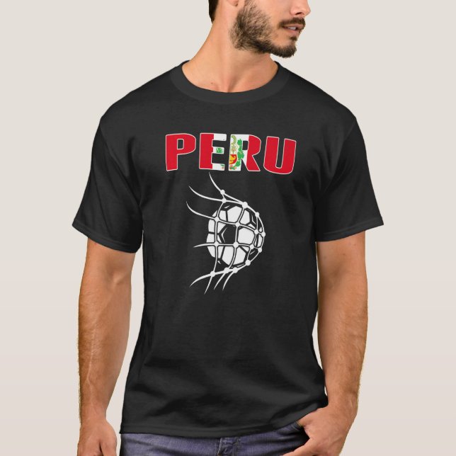 Camiseta Queda de futebol no Peru em apoio à meta (Frente)