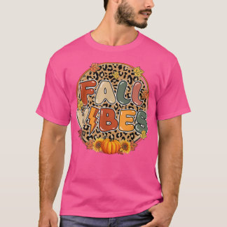 Camiseta Queda de Víblias Pumpkin queda outono outono Leopa