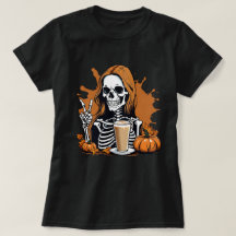 Queda do Café Skeleton Halloween