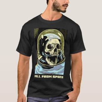 Camiseta Queda do Espaço Astronauta Esqueletal Horro da Noi