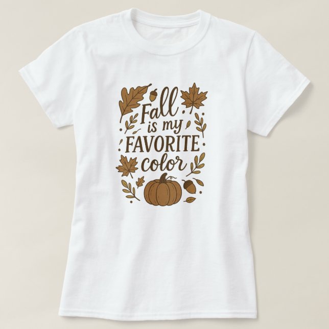 Camiseta Queda é a minha cor favorita (Frente do Design)