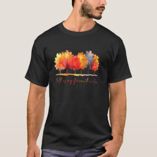 Camiseta Queda é Minha Cor Favorita, Coluna de Árvore de ou
