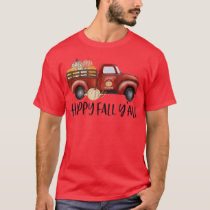 Camiseta Queda Feliz Caminhão Pumpkin Bonito de outono H