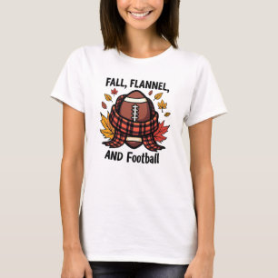Camiseta Queda, Flannel e futebol - Esportes de outono