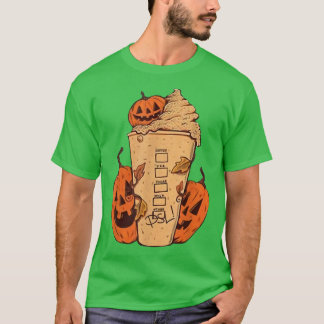 Camiseta Queda Foca-branca Vibes Café Pumpkin Spice Latte B