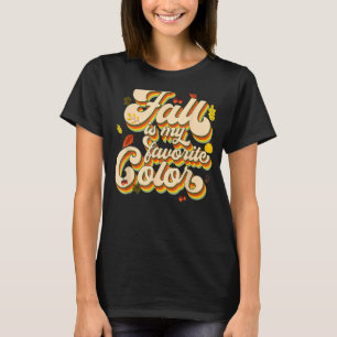 Camiseta Queda Meu Retro De Cor Favorito Sai Do Outono