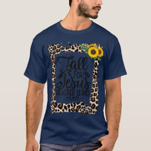 Camiseta Queda por Jesus Ele Nunca Sai Do Outono Cristão Pr