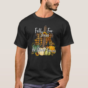 Camiseta Queda por Jesus Ele Nunca Sai Do Outono Cristão Pr